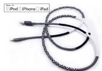 MFi认证iphone数据传输线 炫酷手工编织线
