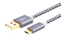 安卓数据传输线 编织 1000mm